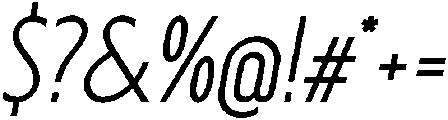 Regular Oblique otf (400) Font OTHER CHARS