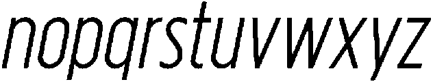 Regular Oblique otf (400) Font LOWERCASE