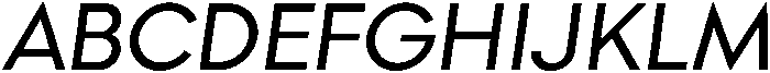 Regular Oblique otf (400) Font UPPERCASE