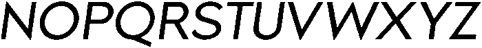 Regular Oblique otf (400) Font UPPERCASE