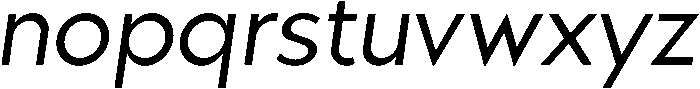 Regular Oblique otf (400) Font LOWERCASE