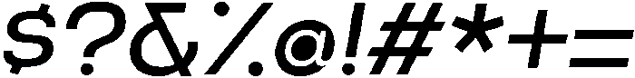 Regular Oblique otf (400) Font OTHER CHARS