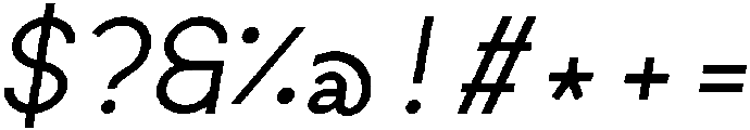 Regular Oblique otf (400) Font OTHER CHARS