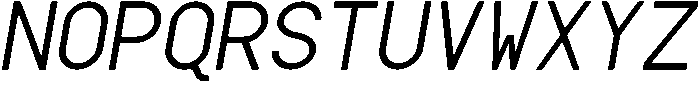 Regular Oblique otf (400) Font UPPERCASE