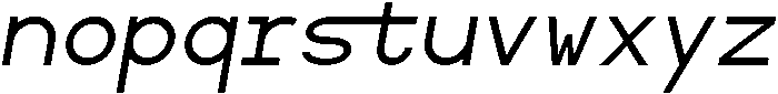 Regular Oblique otf (400) Font LOWERCASE