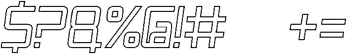 Regular-Outline-Italic otf (400) Font OTHER CHARS