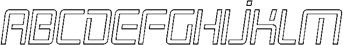 Regular-Outline-Italic otf (400) Font UPPERCASE