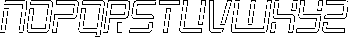 Regular-Outline-Italic otf (400) Font UPPERCASE