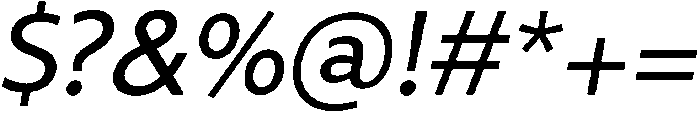 Regular italic otf (400) Font OTHER CHARS