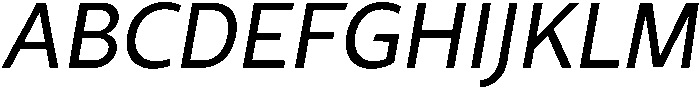 Regular italic otf (400) Font UPPERCASE