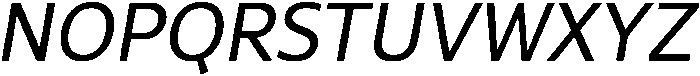 Regular italic otf (400) Font UPPERCASE
