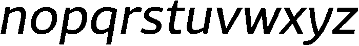 Regular italic otf (400) Font LOWERCASE