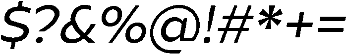 Regular italic otf (400) Font OTHER CHARS