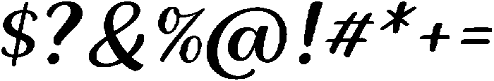 Regular italic otf (400) Font OTHER CHARS