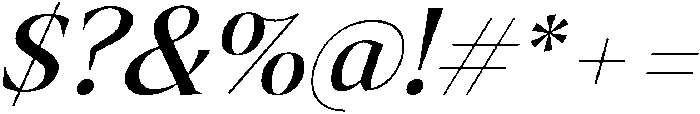 Regular italic otf (400) Font OTHER CHARS