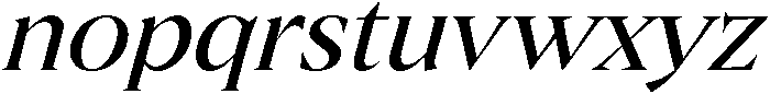 Regular italic otf (400) Font LOWERCASE