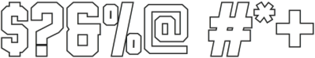 RegularVarsity-Outline otf (400) Font OTHER CHARS