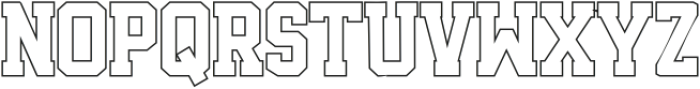 RegularVarsity-Outline otf (400) Font UPPERCASE