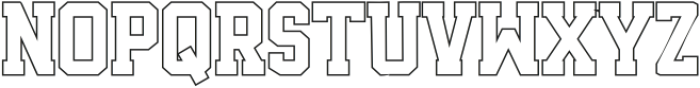 RegularVarsity-Outline otf (400) Font LOWERCASE