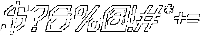 Reifost Pixel Outline otf (400) Font OTHER CHARS