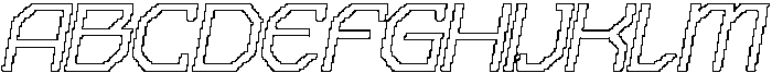Reifost Pixel Outline otf (400) Font UPPERCASE