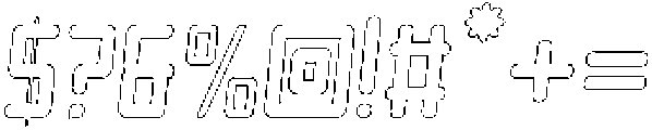 Reigner Circular Outline Italic otf (400) Font OTHER CHARS