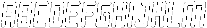 Reigner Circular Outline Italic otf (400) Font UPPERCASE