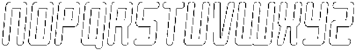 Reigner Circular Outline Italic otf (400) Font UPPERCASE