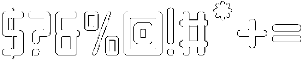 Reigner Circular Outline otf (400) Font OTHER CHARS