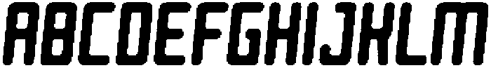 Reigner Circular Rough Italic otf (400) Font UPPERCASE