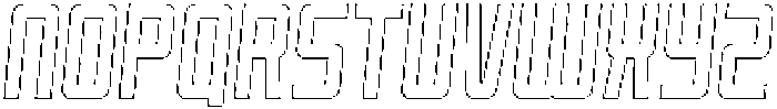 Reigner Outline Italic otf (400) Font LOWERCASE