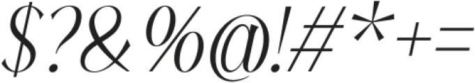 Reilodey Italic otf (400) Font OTHER CHARS