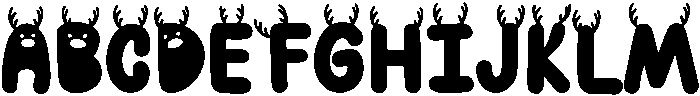 Reindeer Regular otf (400) Font UPPERCASE