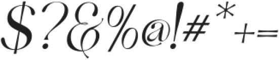 Rekisa Italic otf (400) Font OTHER CHARS