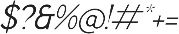 Rekiya Italic otf (400) Font OTHER CHARS