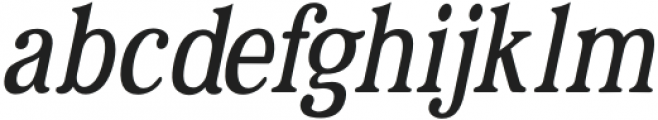 Relica Light Condensed Italic otf (300) Font LOWERCASE