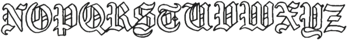 Relics Regular otf (400) Font UPPERCASE