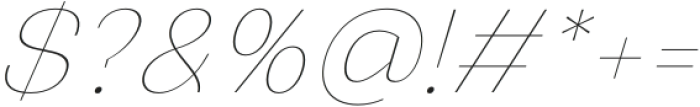 Relicta Thin Italic otf (100) Font OTHER CHARS