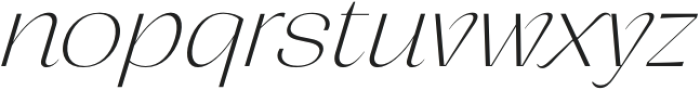 Relicta Ultralight Italic otf (300) Font LOWERCASE