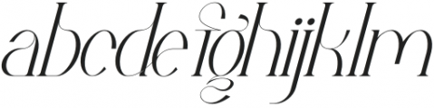 Relyagih Italic otf (400) Font LOWERCASE