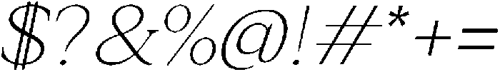 Relyne Thin Oblique otf (100) Font OTHER CHARS