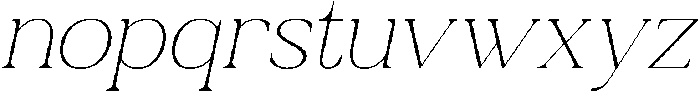 Relyne Thin Oblique otf (100) Font LOWERCASE