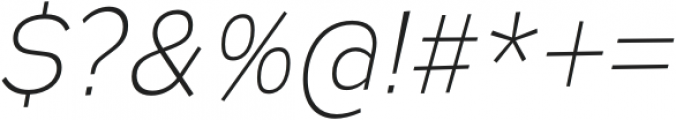 Remissis ExtraLight Italic otf (200) Font OTHER CHARS