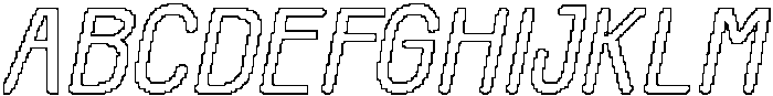 Remond Rounded Pixel Outline otf (400) Font UPPERCASE
