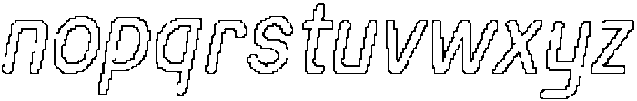 Remond Rounded Pixel Outline otf (400) Font LOWERCASE