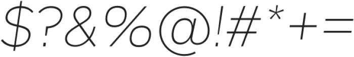Remoto Thin Italic otf (100) Font OTHER CHARS