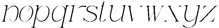 Renabyl Thin Italic otf (100) Font LOWERCASE