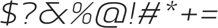 Renco Extra Light Expanded Italic otf (200) Font OTHER CHARS