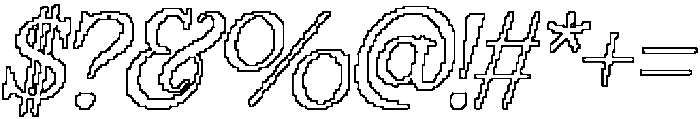 Renly Pixel Outline otf (400) Font OTHER CHARS