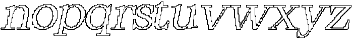 Renly Pixel Outline otf (400) Font LOWERCASE